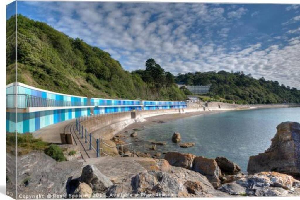 **Sunny And Bright, Thatchers Rock One Bed Beach Front Apartment*** Torquay Kültér fotó